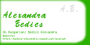 alexandra bedics business card